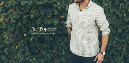 The Popover in Indigo Variegated Stripe