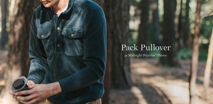 The Pack Pullover in Midnight Polartec Fleece