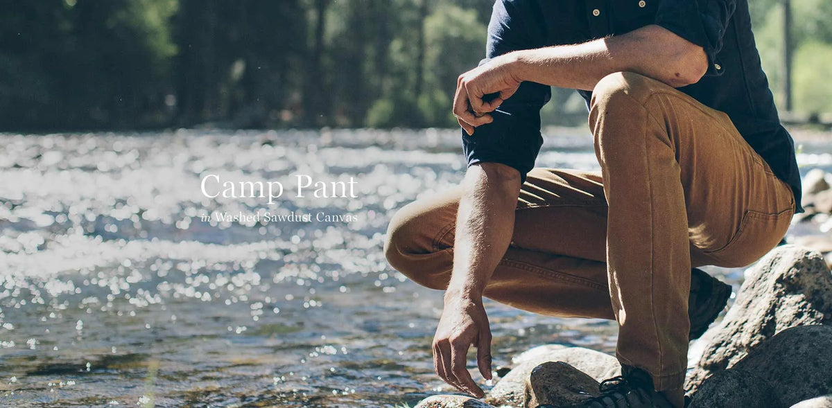 The Camp Pant in Washed Sawdust Canvas