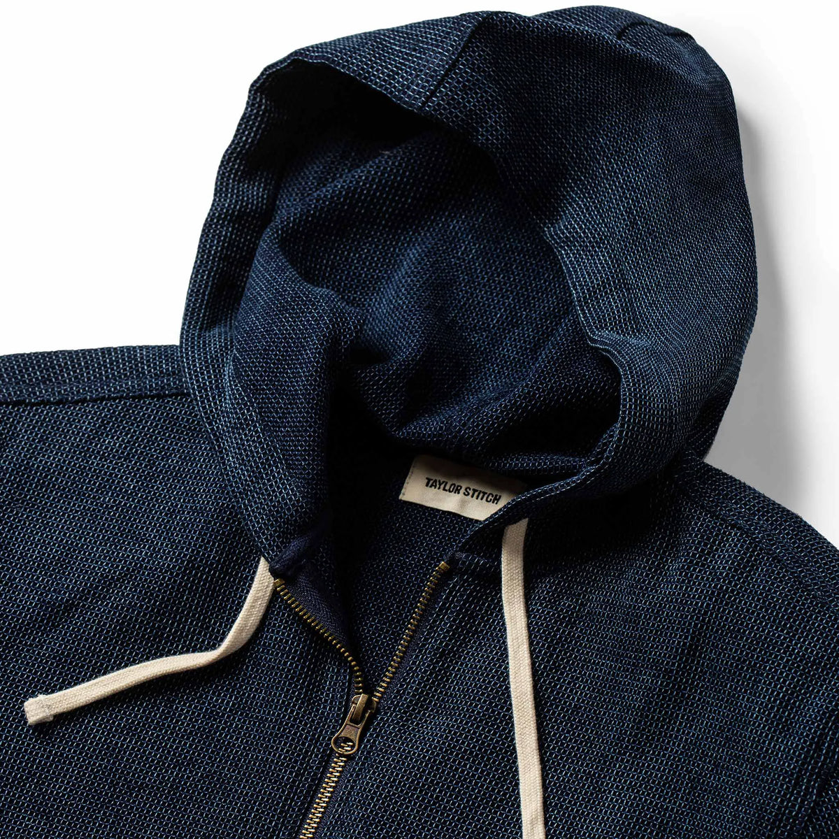 The Après Hoodie in Indigo Waffle