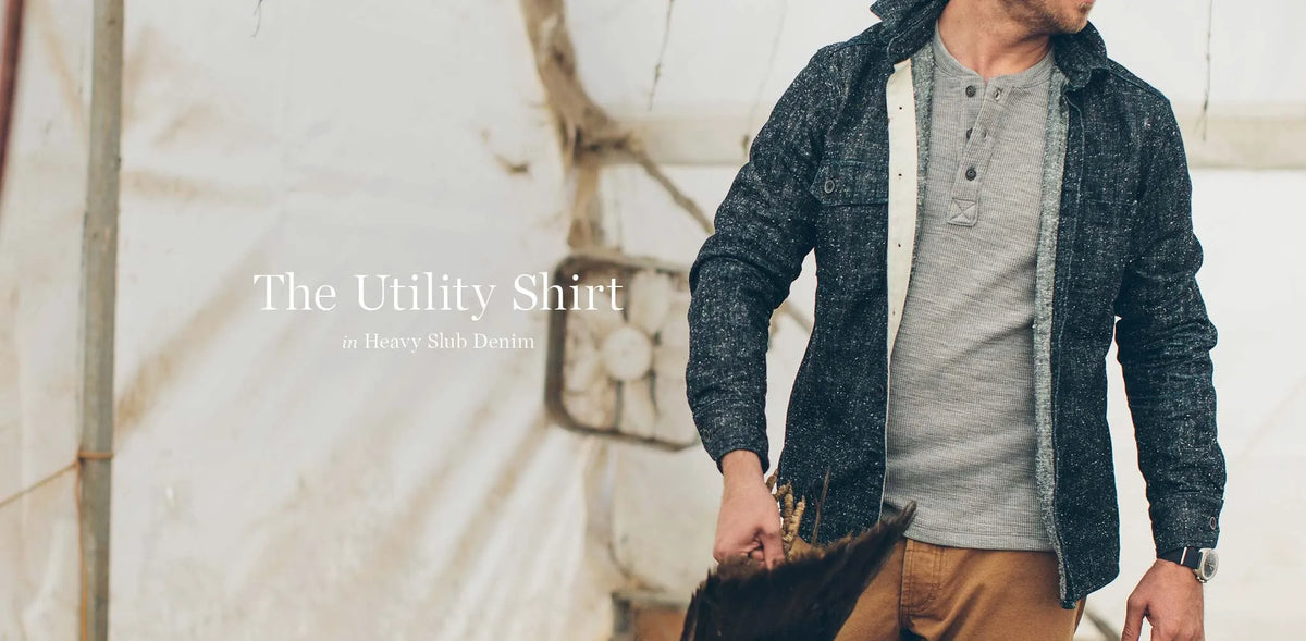 The Utility Shirt in Heavy Slub Denim