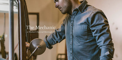 The Mechanic in Washed Charcoal Herringbone