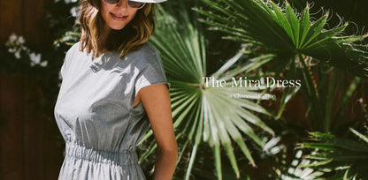 The Mira Dress in Charcoal Cotton