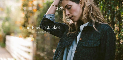 The Pacific Jacket in Indigo Silk Denim