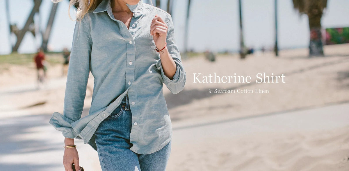 The Katherine in Seafoam Cotton Linen